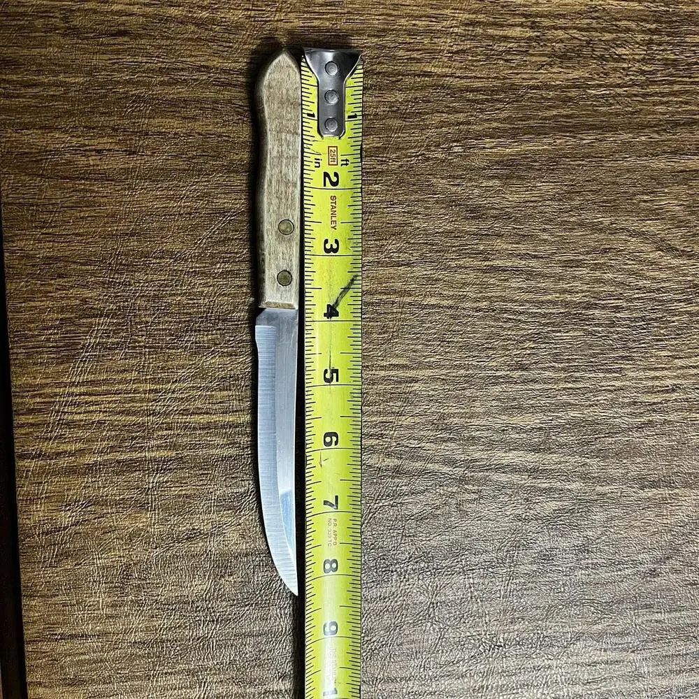 Vtge EKCO‎ Steak Knife Stainless Steel Wooden Handle 8.25